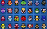 Superheroes Color by Number Puzzle