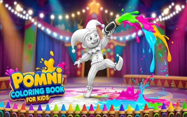 Pomni Coloring Book for Kids - Free Digital Coloring Game